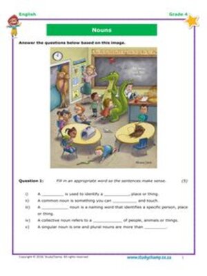 cover image of Grade 4 English: Nouns